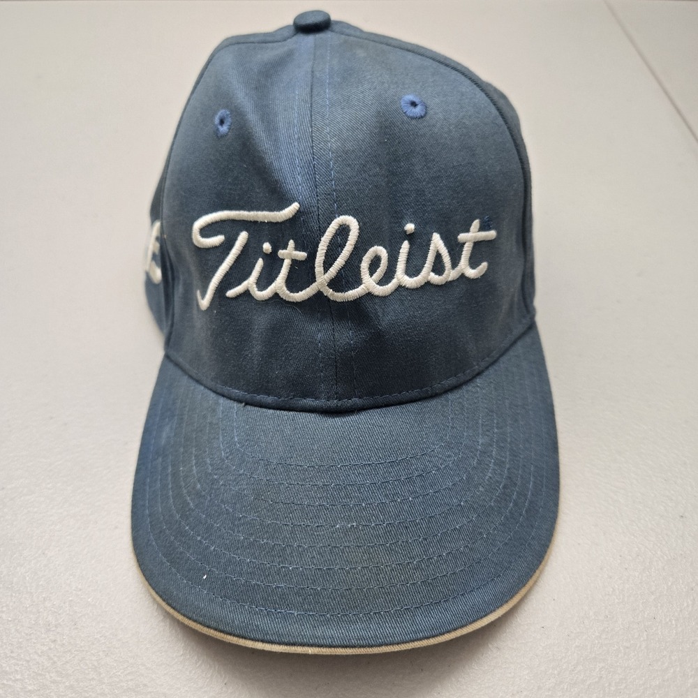 Titleist Men Baseball Cap ONE SIZE Blue Strapback Embroidered Logo READ